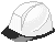 ヘルメットのGIFアニメ素材 ヘルメット白