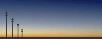 風景のGIFアニメ素材 平原の夕焼け